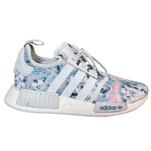 Pink and blue tie dye adidas size 6y